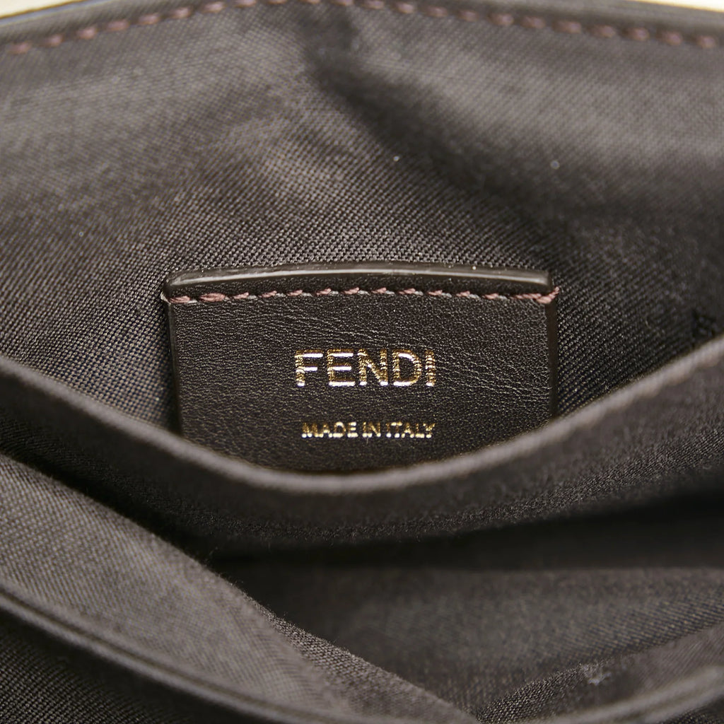 Pre-Owned Authenticated Fendi Small ID Crossbody Bag Calf Leather Black Unisex (Good)