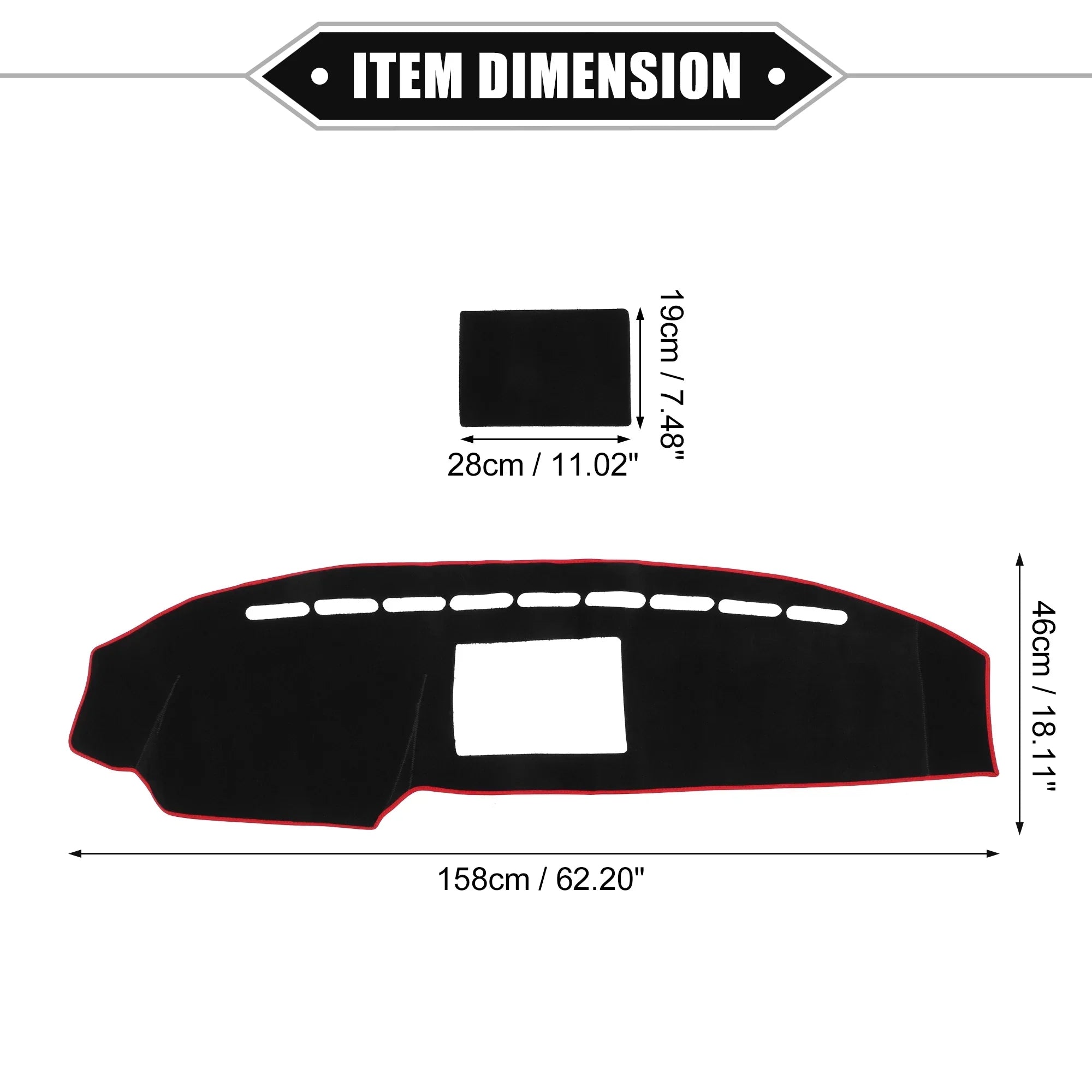Unique Bargains Car Center Console Dashboard Cover Mat Compatible for Ford F150 2008-2014 Protective Polyester Black