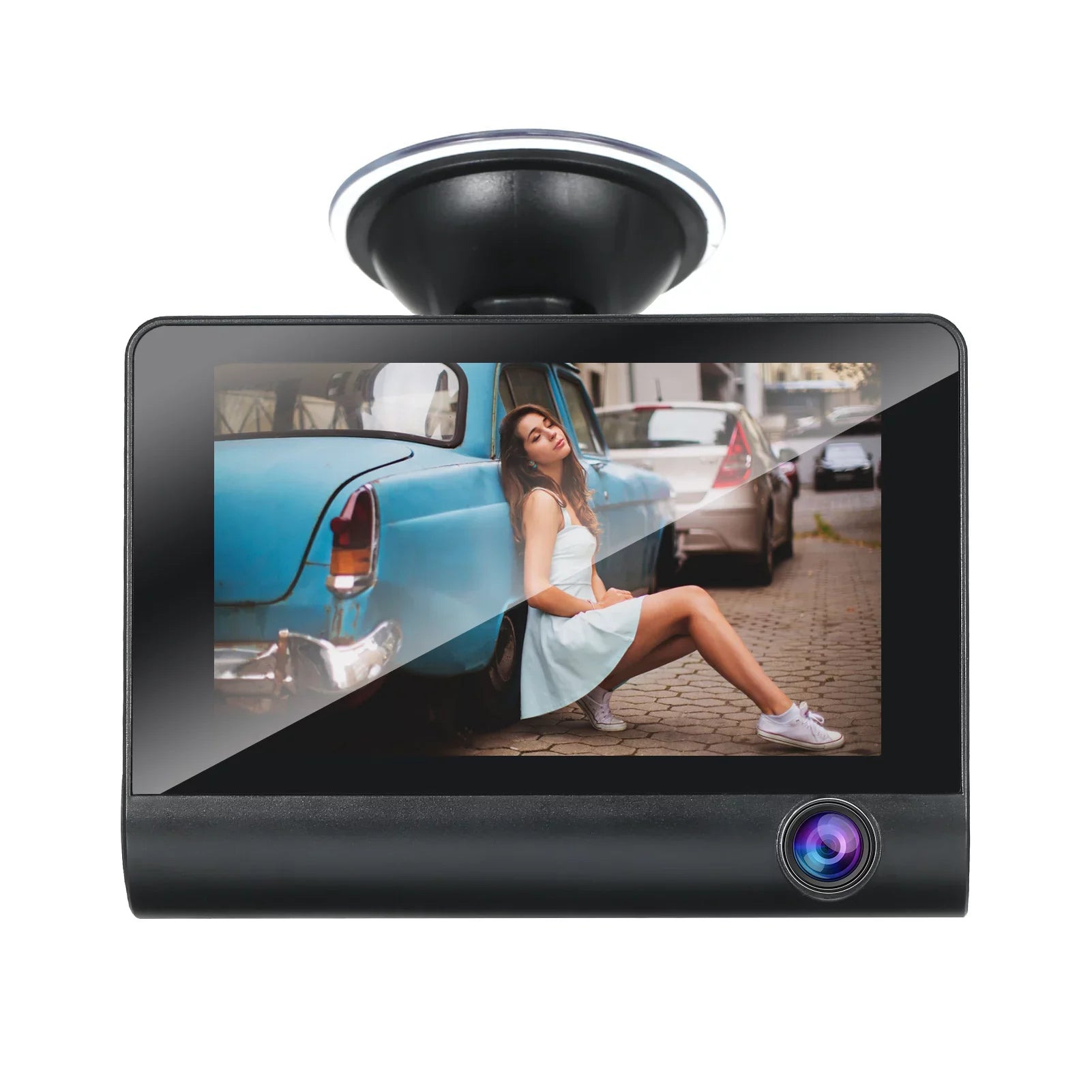 Gecheer 1080P Full HD Dash Cam with 4 cm IPS Screen Front and Rear Dual Dash Camera Driving Recorder Wide Angle