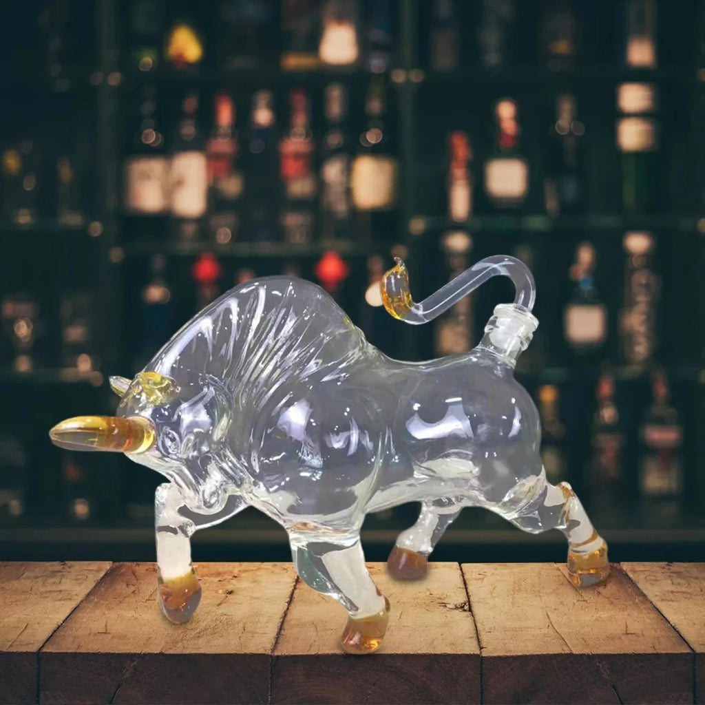 Novelty Decanter Bull Shaped Style 1500ml Glass for Brandy Vodka