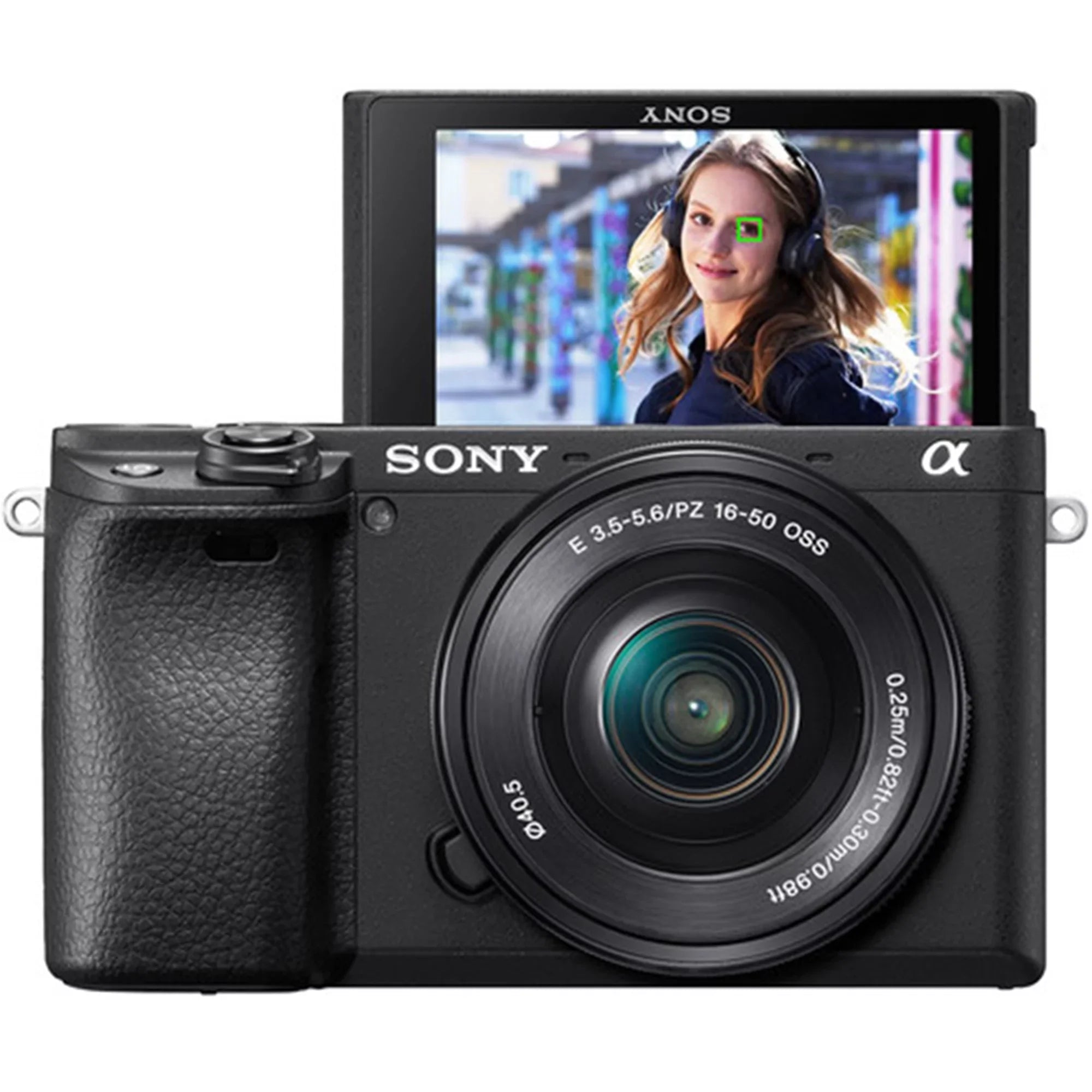 Sony Alpha a6400 Mirrorless Digital Camera with E PZ 16-50mm OSS Lens; 128GB SanDisk Card; Tripod; Case; ZeeTech Accessory Bundle