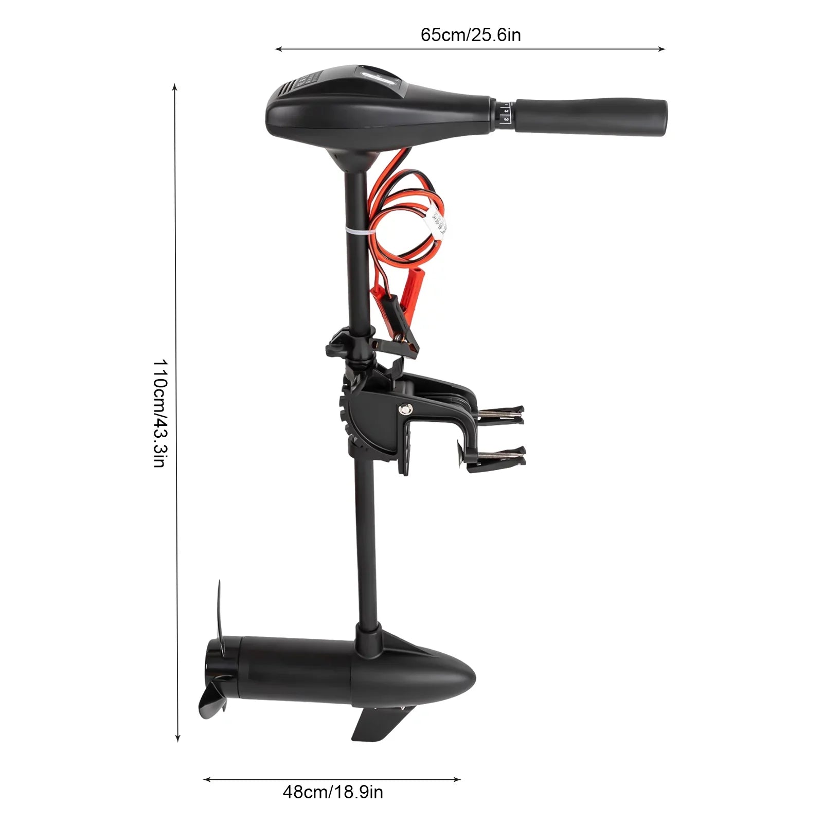 LOYALHEARTDY 58lbs Voltage-driven Outboard Motor Fishing Boat Engine Saltwater Brush Trolling Motor for Kayak Inflatable Boat