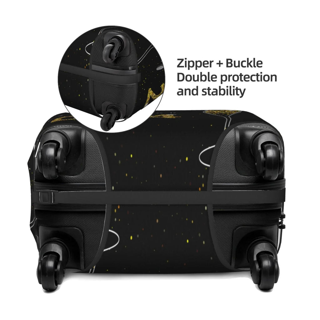Haiem Happy New Year 2024 (2) Luggage Cover;Durable; Washable Suitcase Protector With Anti-Scratch Technology - Keep Your Luggage Looking New Medium