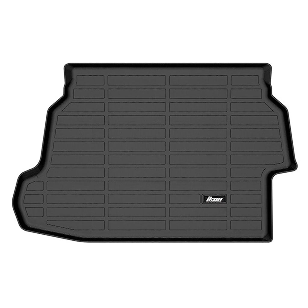 Ikon Motorsports Floor Mats & Trunk Mat Compatible With 2023-2024 Toyota Prius ; Black 3D Molded Carpets Liner 1st 2nd Row Front Rear Pad 4PC TPE Thermo Plastic Elastomer All Weather Protector