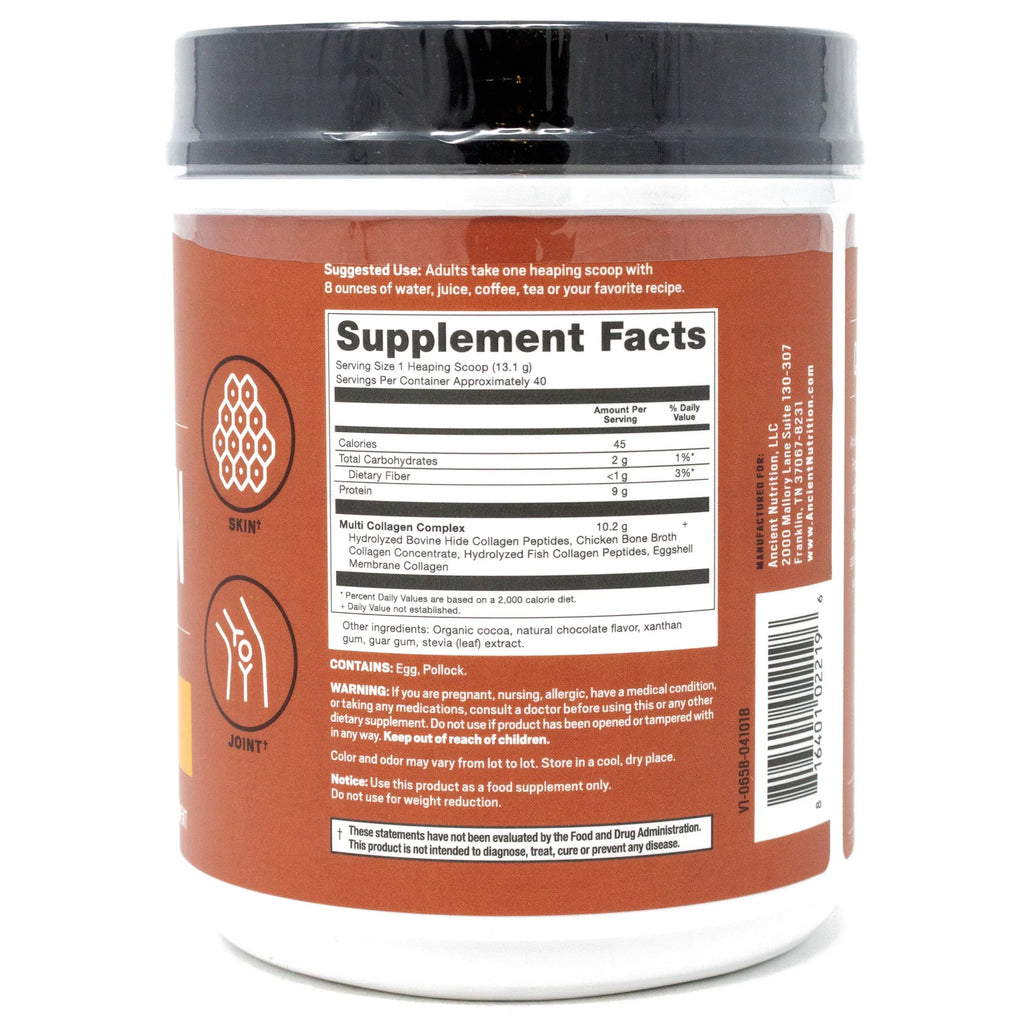 Ancient Nutrition; Multi Collagen Protein; Chocolate; 40 servings