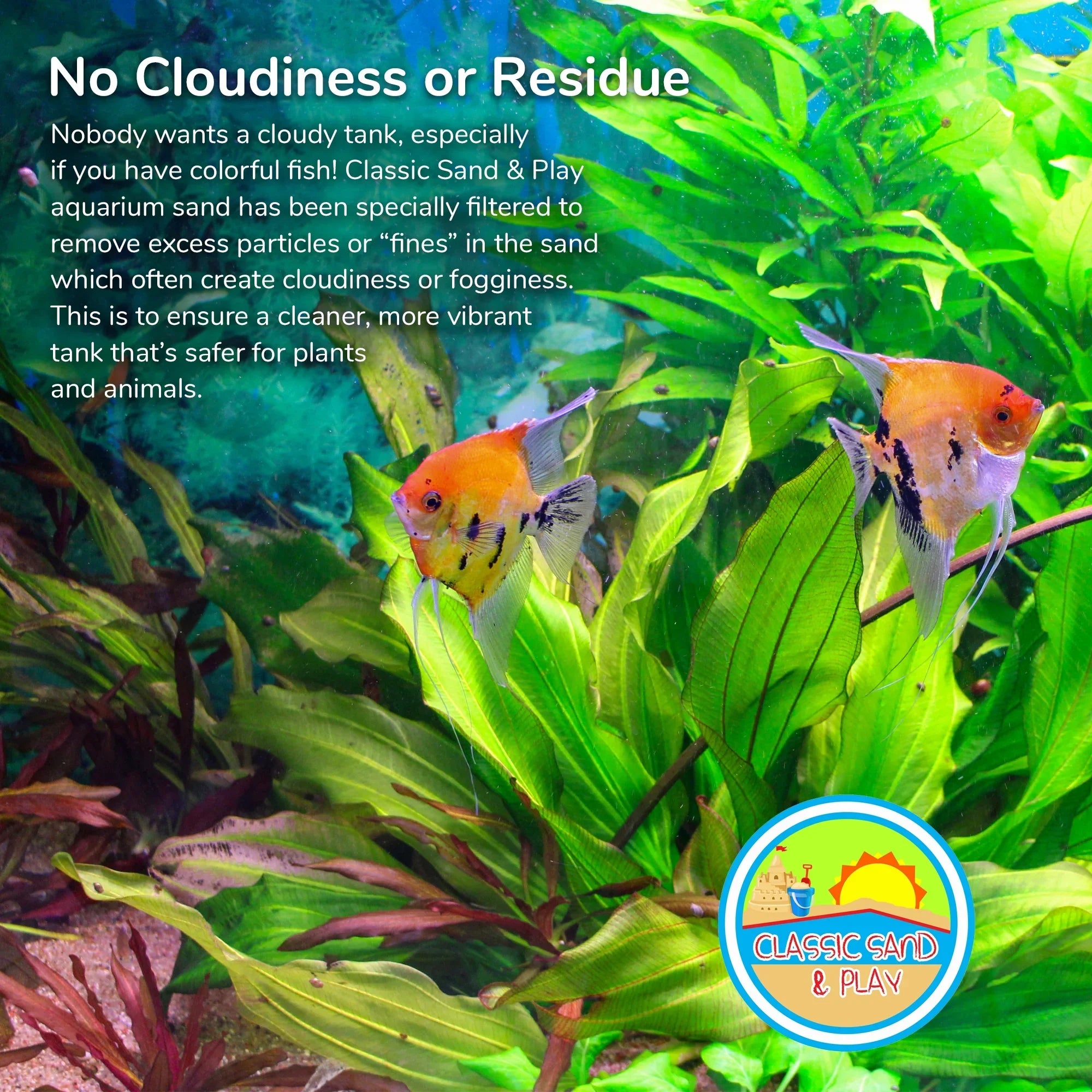 CLASSIC SAND & PLAY Natural Aquarium Sand for Freshwater and Saltwater Tanks; 40 lb. Orange