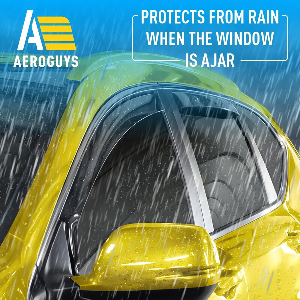 AEROGUYS in-Channel Window Deflectors Extra Durable Window Visors Rain Guards Fit for Honda CR-V 2017-2022; Sun Visors; Wind Deflectors; Vent Visors; Car Accessories - 4pcs. AG0064