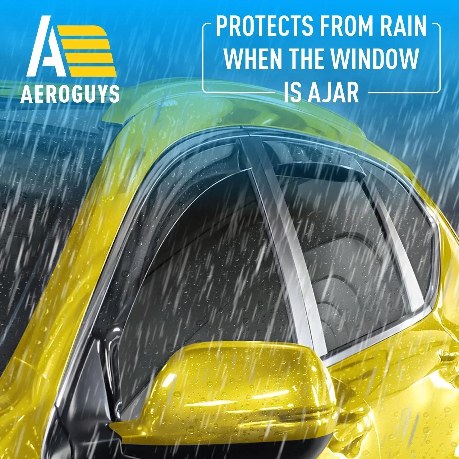 AEROGUYS in-Channel Window Deflectors Extra Durable Window Visors Rain Guards Fit for Honda CR-V 2017-2022; Sun Visors; Wind Deflectors; Vent Visors; Car Accessories - 4pcs. AG0064