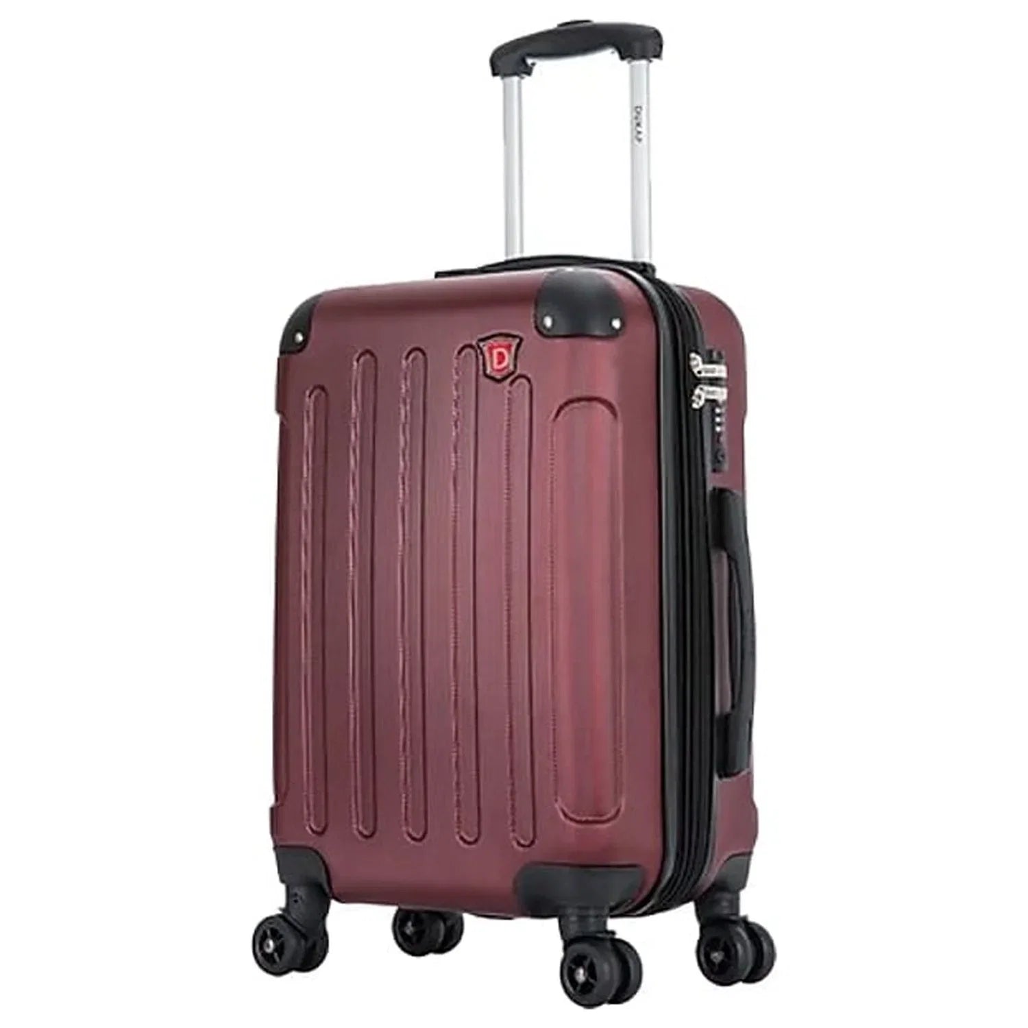 DUKAP INTELY Plastic 4-Wheel Spinner Luggage Wine (DKINT00S-WIN)