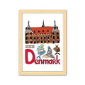 Demark National symbol Landmark Pattern Decorative Wooden Painting Home Decoration Picture Frame A4