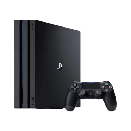 Sony PlayStation 4 PRO 1TB Gaming Console Black; HDMI Cable 2 Controller With Cleaning Kit Like New