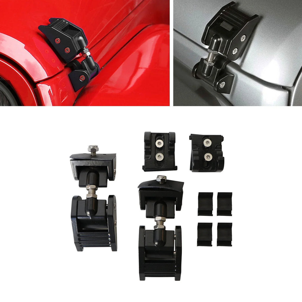 JLLOM Sturdy Black Hood Latch Lock Catch for Jeep Wrangler JK 07-18 - Defend Your Jeep in Style