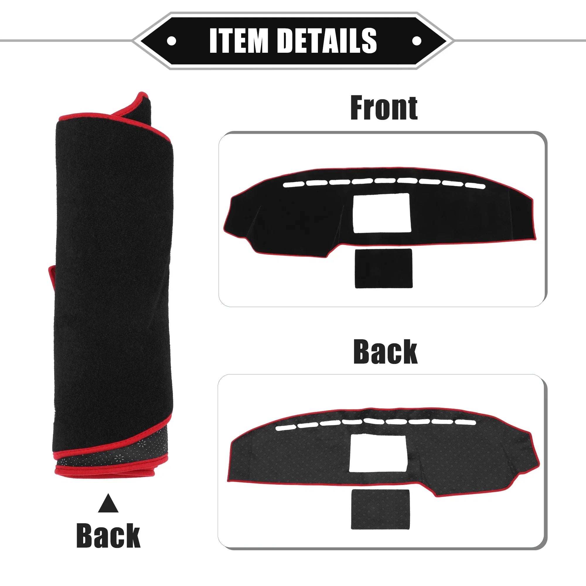 Unique Bargains Car Center Console Dashboard Cover Mat Compatible for Ford F150 2008-2014 Protective Polyester Black