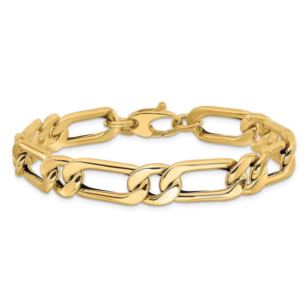 14K Polished Hollow Exhaustcy Link Men's Bracelet