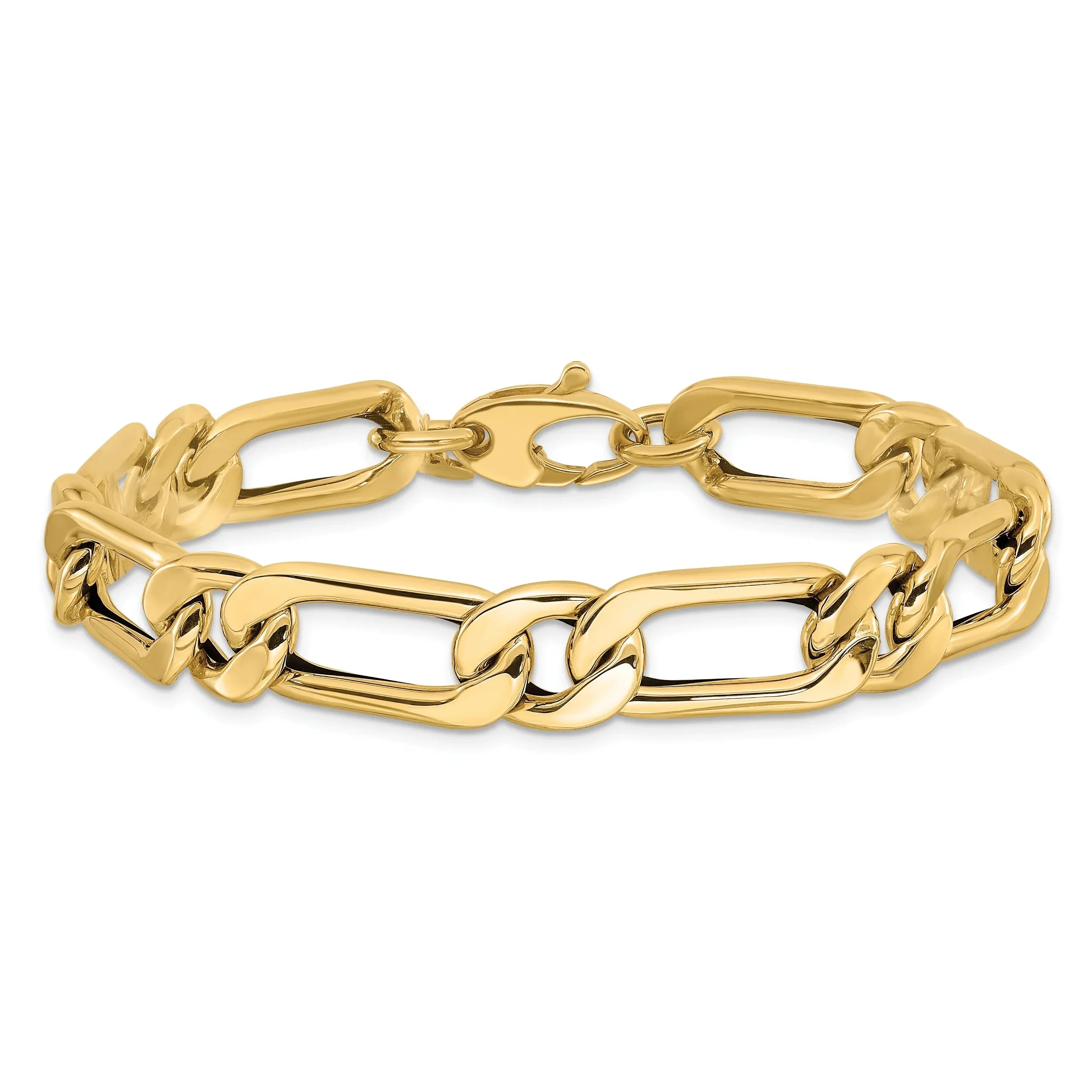 14K Polished Hollow Exhaustcy Link Men's Bracelet