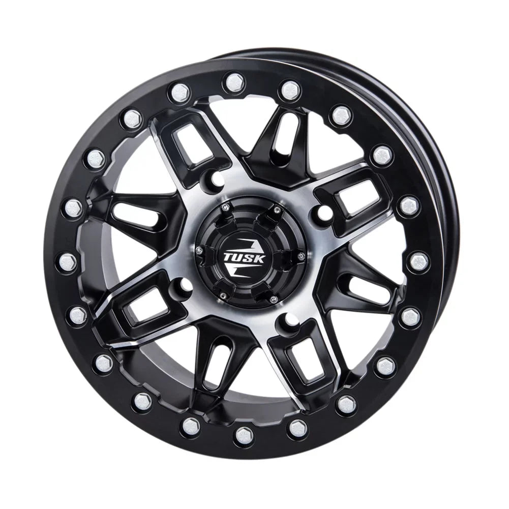 4/137 Tusk Wasatch Beadlock Wheel 15x7 5.0 + 2.0 Systemd/Black For CAN-AM Defender HD10 Pro Lone Star 2021-2022