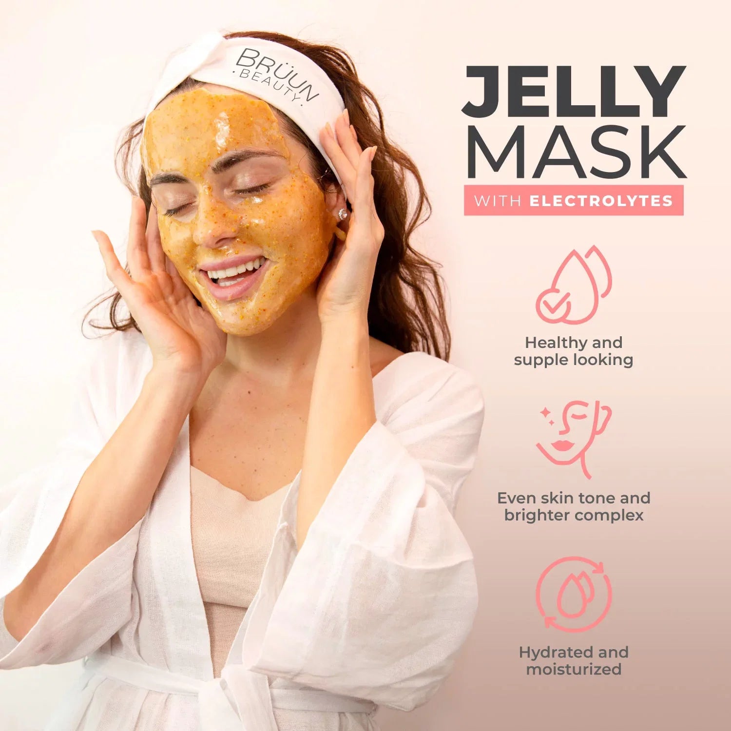 BRÜUN Peel-Off Jelly Mask Premium Modeling "Rubber Mask" Spa Set - 10 Treatments (24k Gold; Lavender; Kiwi; Peppermint; Egyptian Rose; Matcha; Chamomile; Tea tree; Jazmine)