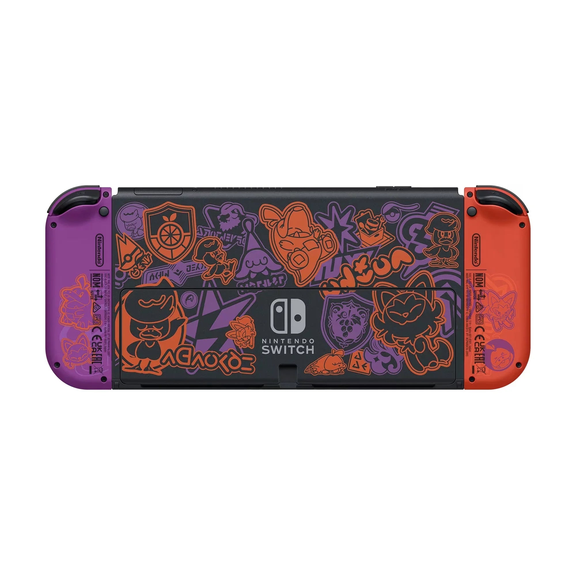 2022 Nintendo Switch OLED Model Pokemon Scarlet & Violet Limited Edition; Pokemon Illustrations 64GB Console; Koraidon and Miraidon Glossy White Dock; Pokemon Scarlet Game and Mytrix Accessories
