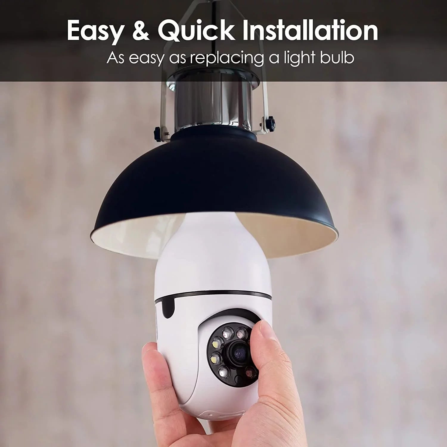Light Bulb Camera; 1080P Wi-Fi E27 Security Camera; 360 Degrees Outdoor Surveillance Camera; Full-Color Camera Mobile Phone Remote View and Night Vision(2 PCS)