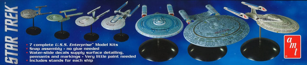 AMT 1/2500 Star Trek USS Enterprise Box Set Snap AMT954 Plastic Models Space