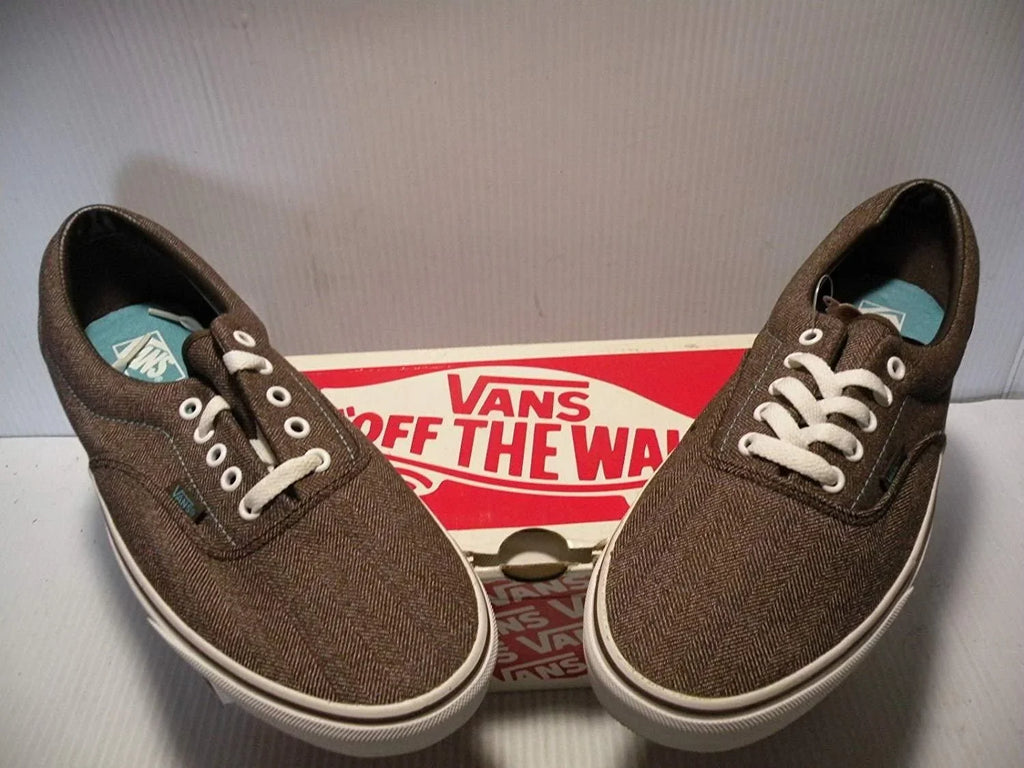 VANS ERA LX CLASSIC LOW MEN SHOES ESPRESSSO/WHITE *871699 SIZE 11.5 NEW
