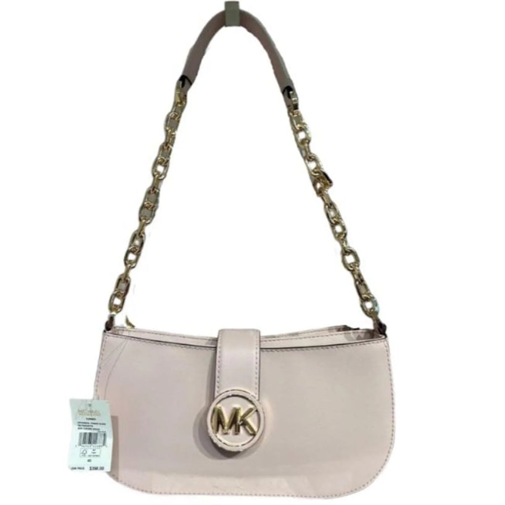 Michael Kors Womens Carmen XS Leather Pouchette Shoulder Bag (Powder Blush) 35F2GNMC0L-424