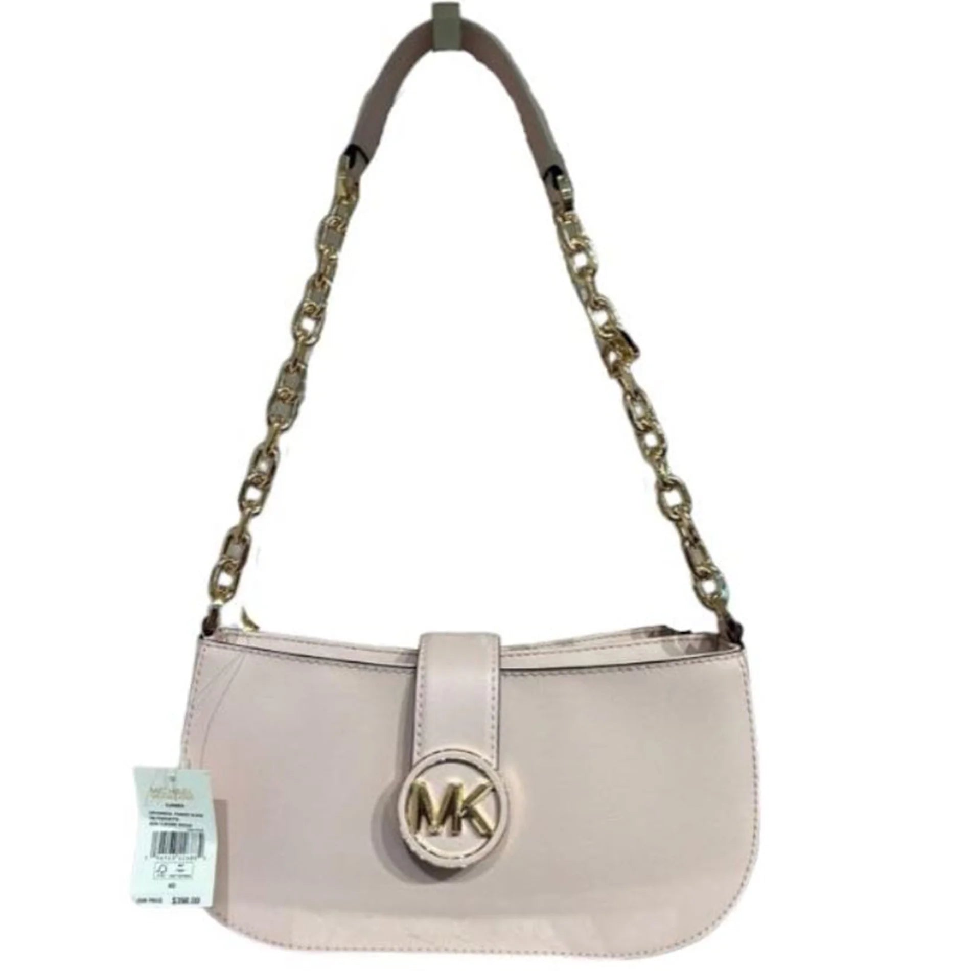 Michael Kors Womens Carmen XS Leather Pouchette Shoulder Bag (Powder Blush) 35F2GNMC0L-424