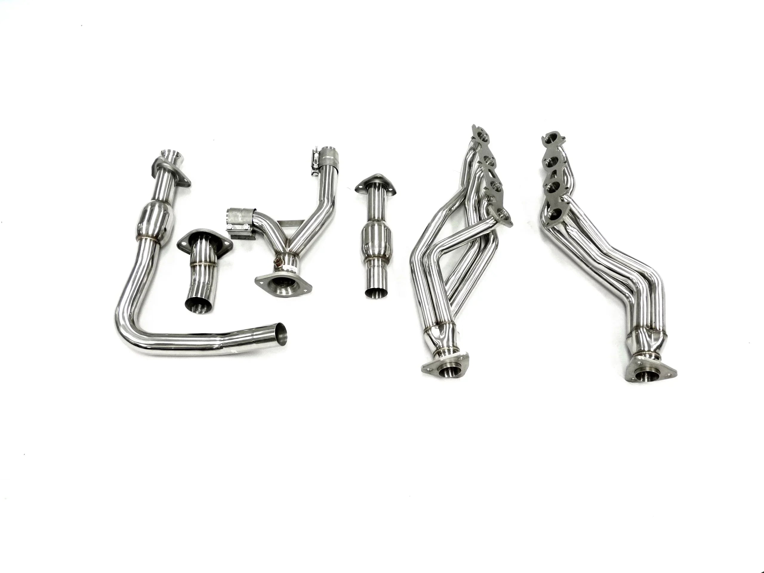 Catted Long Tube Header Fitment For 03 to 04 Dodge Ram 1500 5.7L 4WD Hemi By OBX-RS