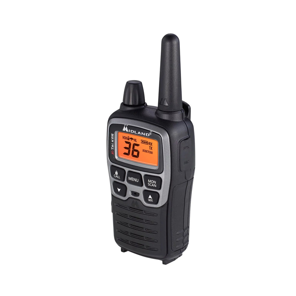 Midland X-Talker T71VP3 FRS Two-Way Radio bundle 38-mile; Walkie Talkies; 36 Channels; Black