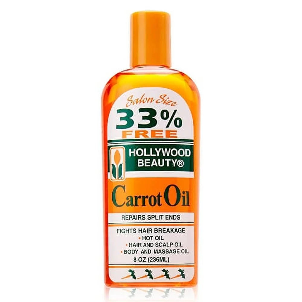 Hollywood Beauty Carrot Oil For Hair or Body; 8 Oz; 6 Pack