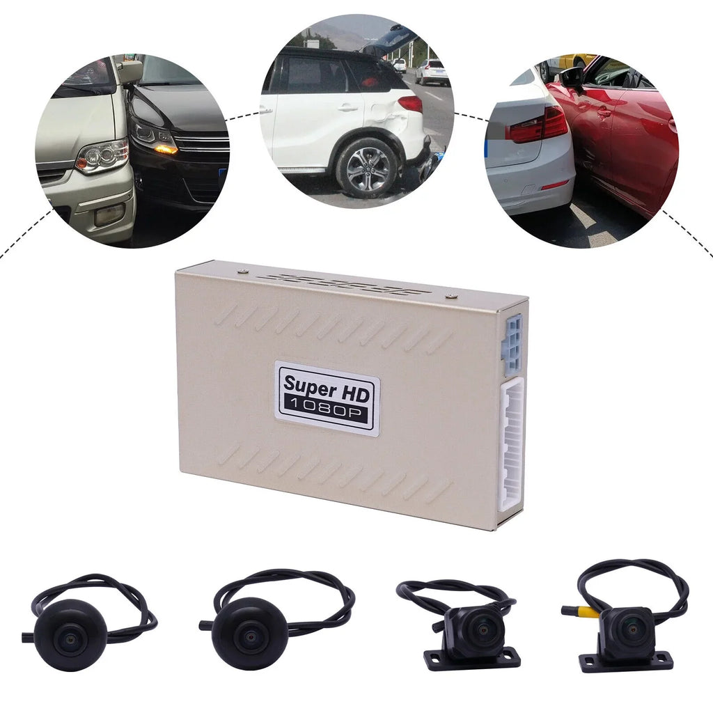 FETCOI 360° Lens Car DVR Dash Cam Video Recorder CMOS Image Sensor Rear Camera