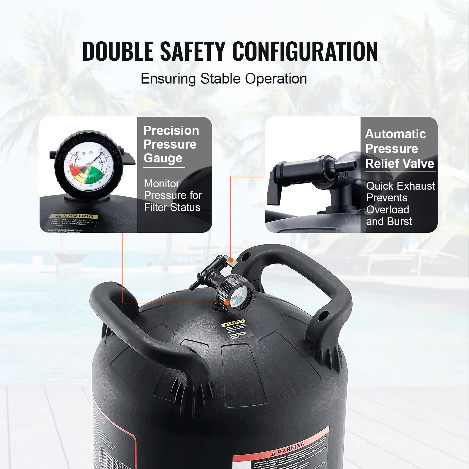525Sq.Ft Pool Cartridge Filter In/Above Ground Swimming Pool Filtration