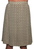 Tory Burch Chain Print Pleated Skirt Silk Chiffon; Harvest Chains; 12