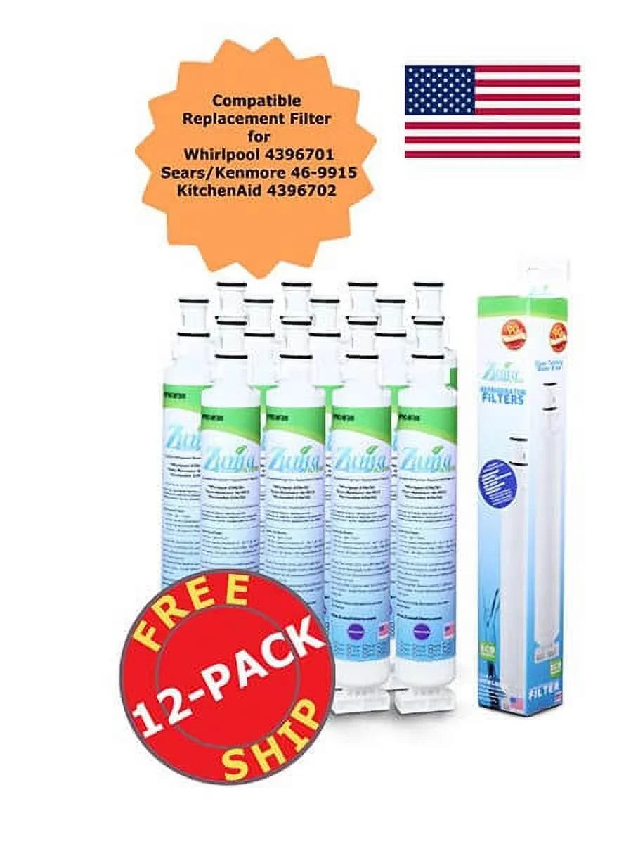 ZUMA Brand ; and Ice Filter ; Model # OPFW3-RF300 ; Compatible with Whirlpool® RWF1021 - 12 Pack - Made in U.S.A.