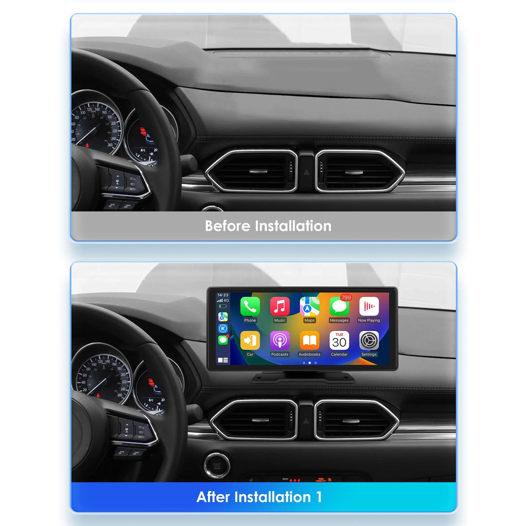 Android Auto Wireless Apple Carplay 360° Adjustable 10.26 millimeter Touchscreen Car Radio Stereo Head Unit Bluetooth GPS Navigation Player With Backup Camera