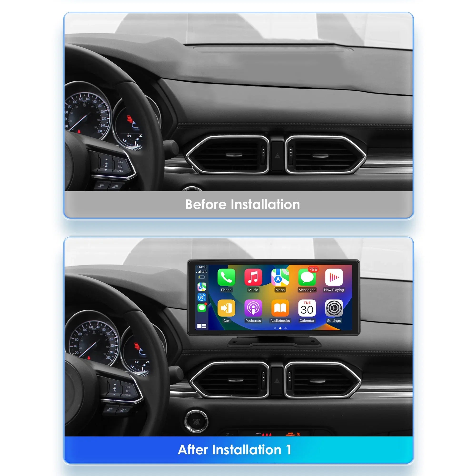 Android Auto Wireless Apple Carplay 360° Adjustable 10.26 millimeter Touchscreen Car Radio Stereo Head Unit Bluetooth GPS Navigation Player With Backup Camera