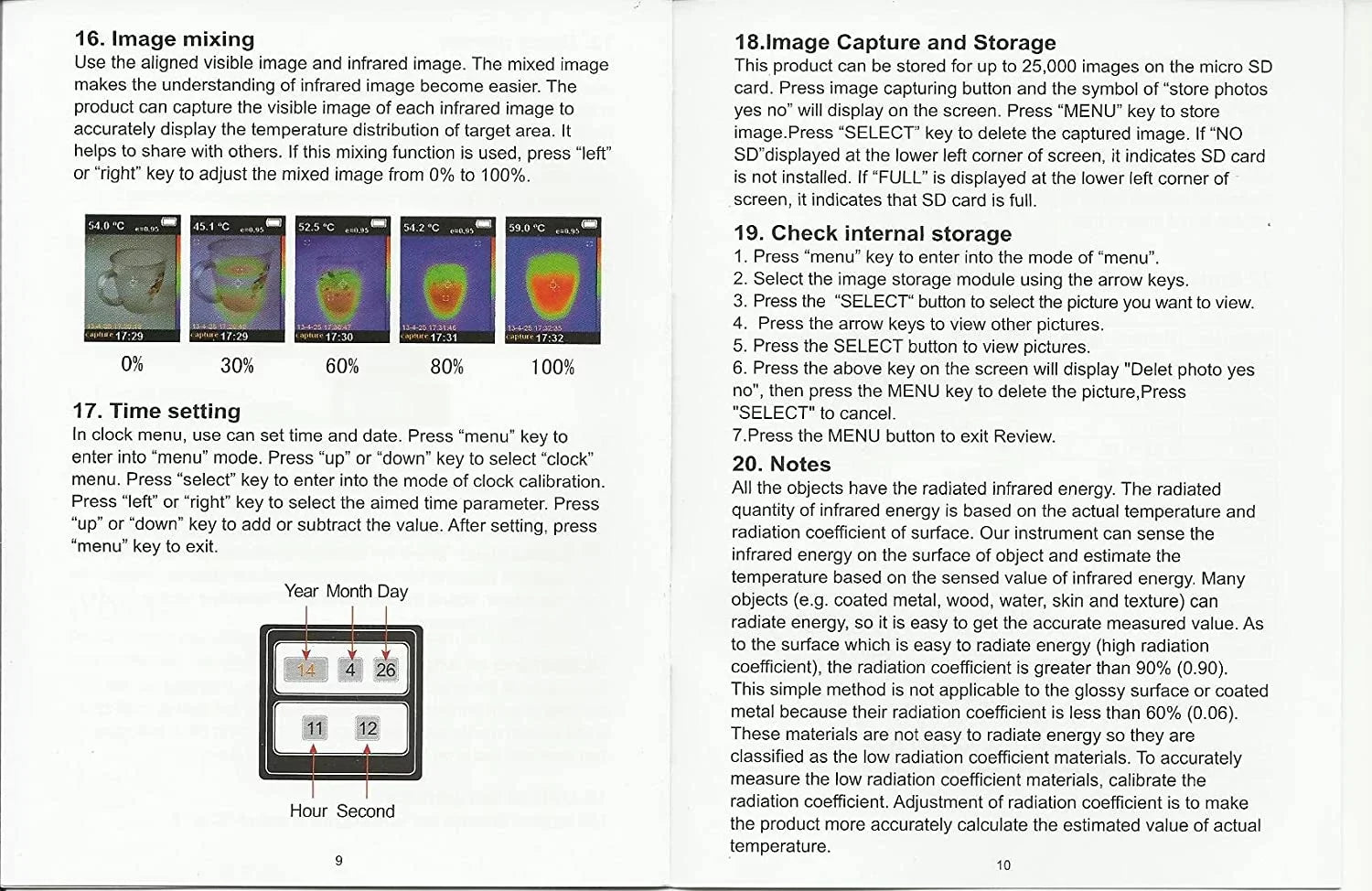 Perfectprime IR0002; Infrared IR Thermal Imager & Visible Light Camera with IR-Black