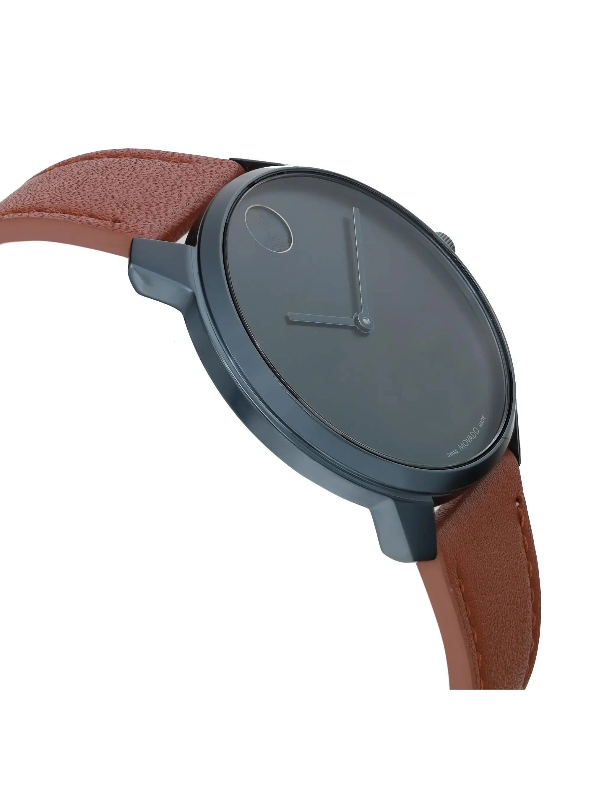 New Movado BOLD Thin 42mm PVD Steel Blue Dial Quartz Men Watch 3600830