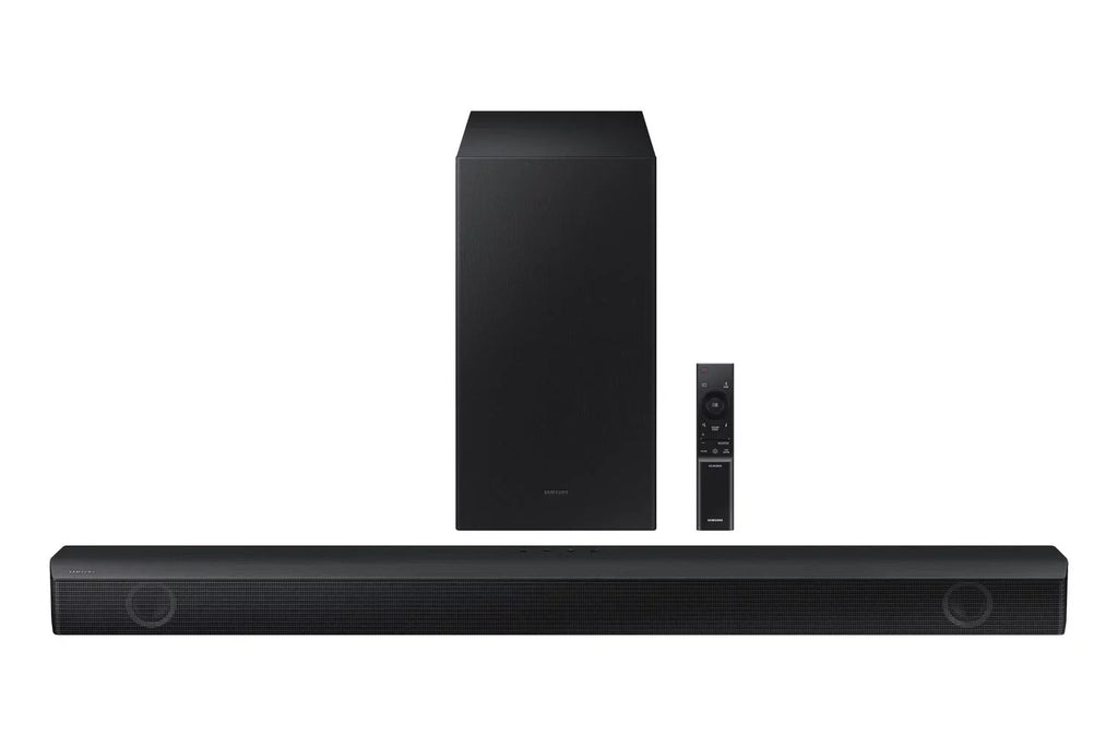 Samsung QN55S90CAFXZA 55" 4K OLED Smart TV with AI Upscaling with a Samsung HW-B550 2.1ch Soundbar and Subwoofer with Dolby Audio (2023)