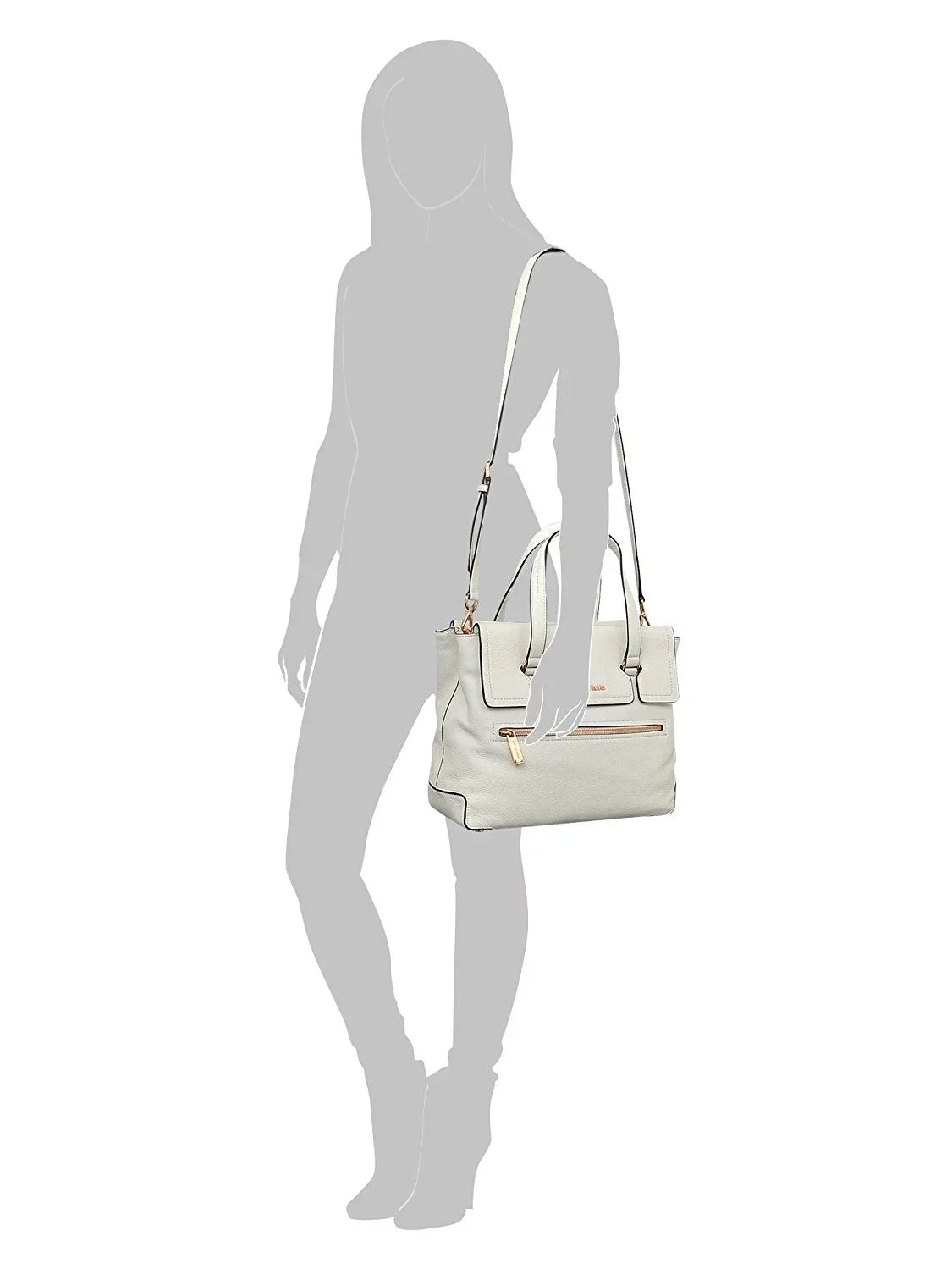 MICHAEL Michael Kors Mackenzie Large Leather Tote in Optic White
