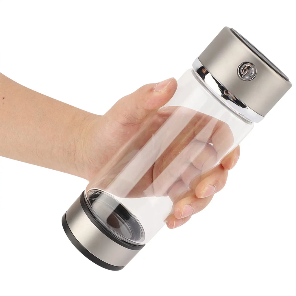 Nikou USB Charging Rich Hydrogen Purifier Filter Glass Bottle Anti-Skid Portable Lonizer Cup