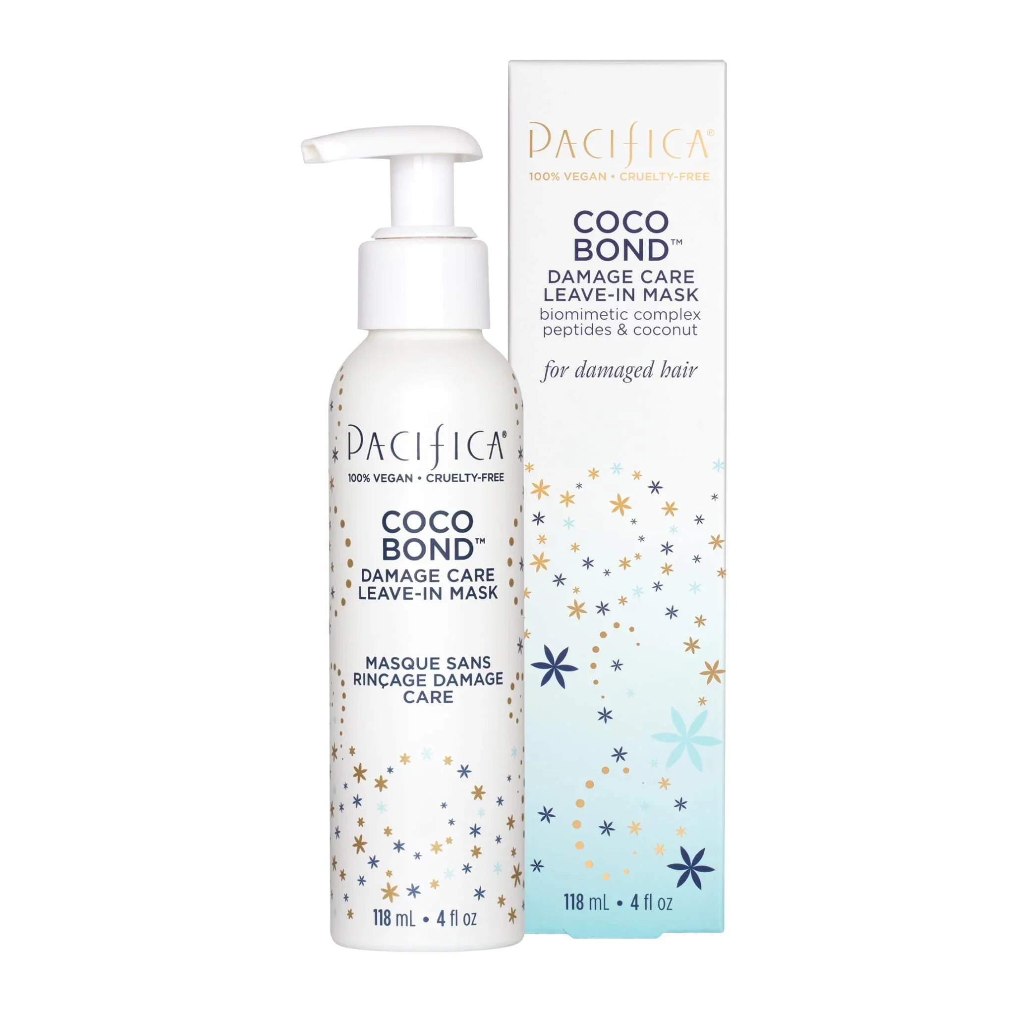Pacifica Beauty; Coco Bond Damage Care Leave-In Repair Mask Treatment; Dry & Damaged Hair From Bleach; Color; Chemical Services; Chlorine; & Heat; Coconut; Vegan