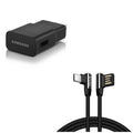 Adaptive Fast Home Charger w 10ft Type-C Angle USB Cable Q1A for Blackberry Key2; KEYone; LE - BLU G9; Vivo XI Plus 5 - CAT S61 S48c - Coolpad Legacy - Essential Phone (PH-1) - Google Pixel XL