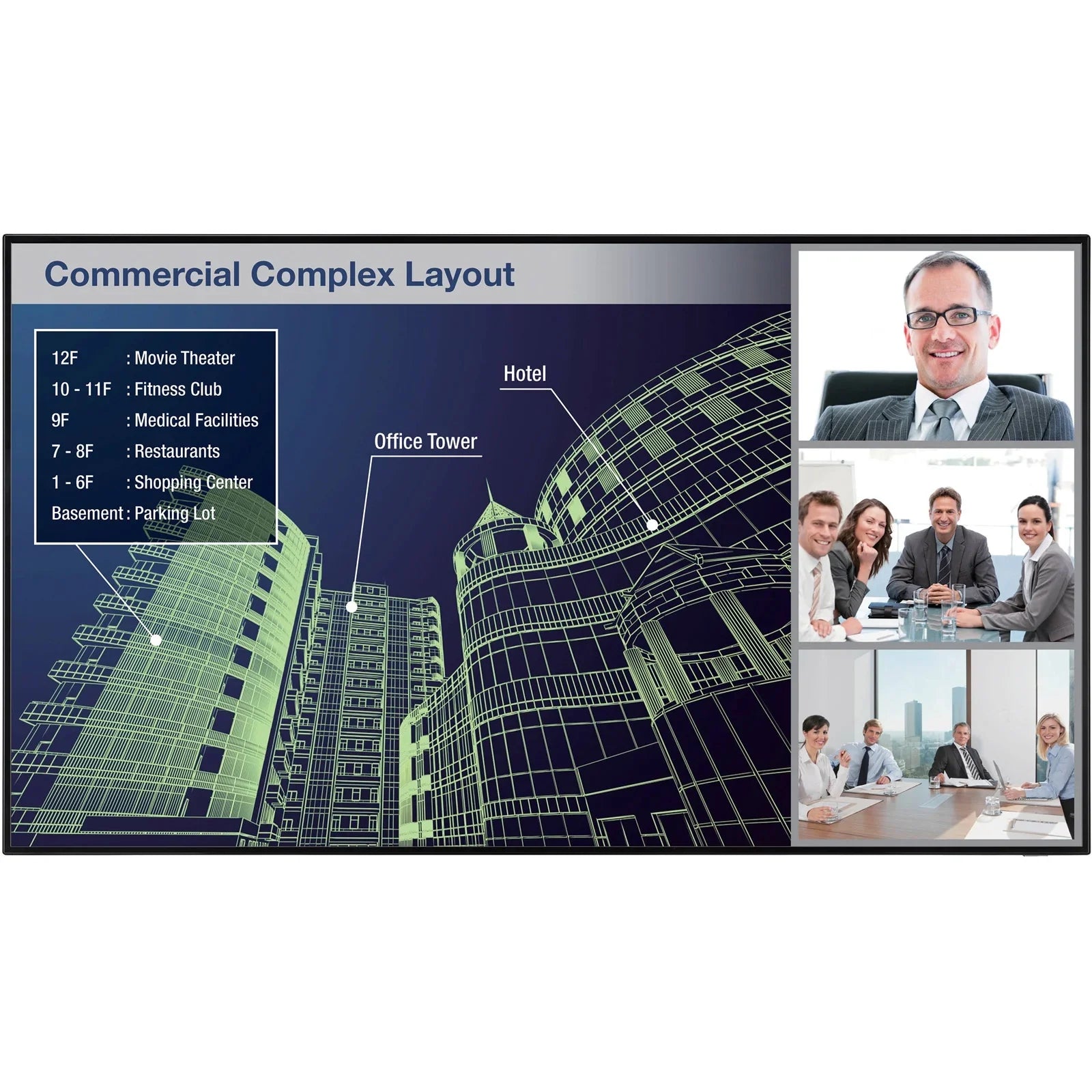 Sharp 42.5" 4K Digital LED Signage Display PN-UH431; Open Box
