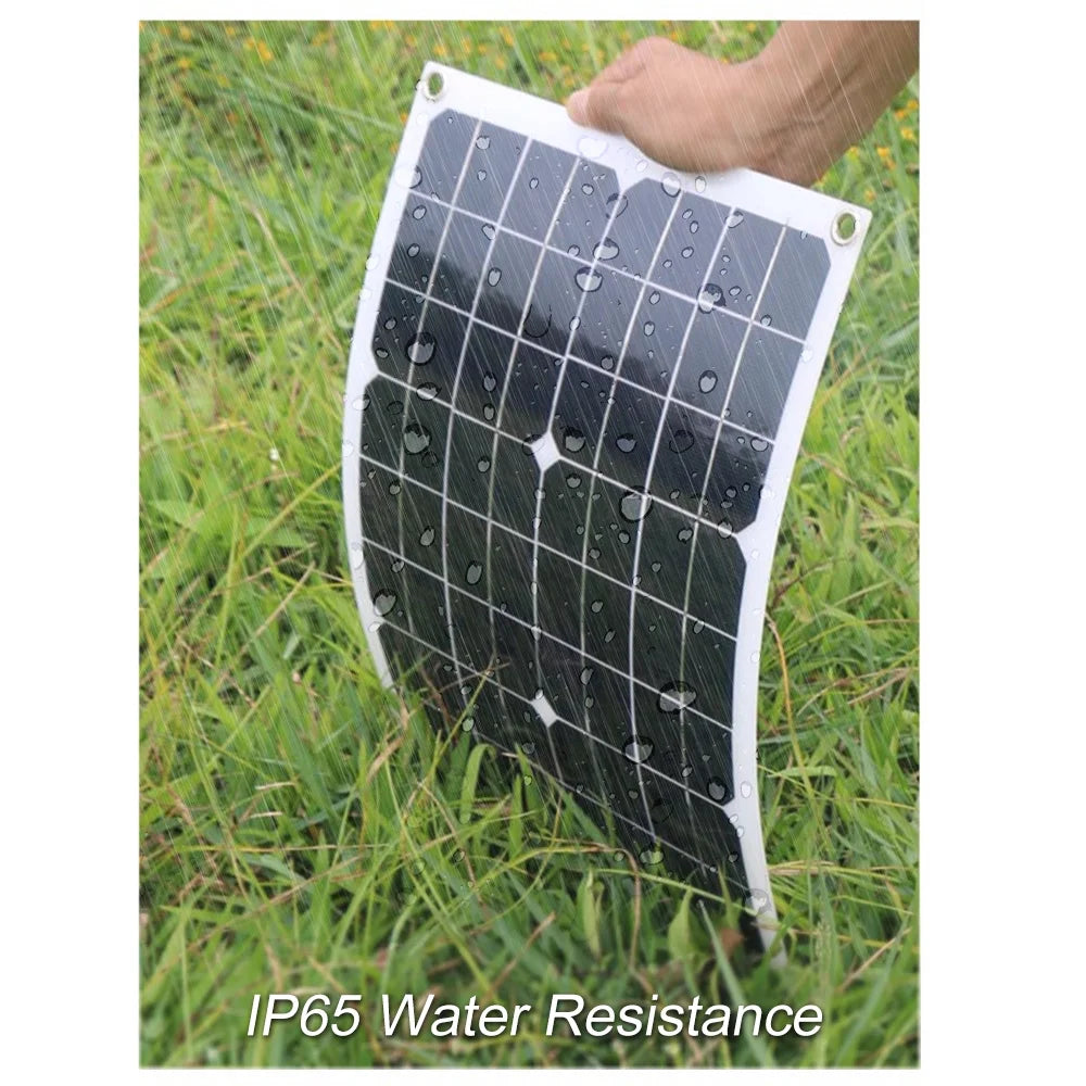 Pinnaco Solar Panel;Solar Panel Solar PWM DC 5V/18V Dual IP65 Resistance 12V/24V Solar USB Car IP65 Resistance 12V/24V Dual Output Solar 50W DC 5V/18V Panel 2 USB 5V/18V Dual Output QISUO