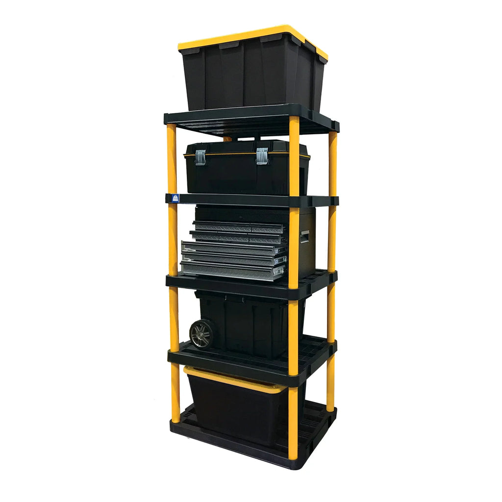 Gracious Living Extra Large Premium Duty Ventilated Plastic Shelving; Black