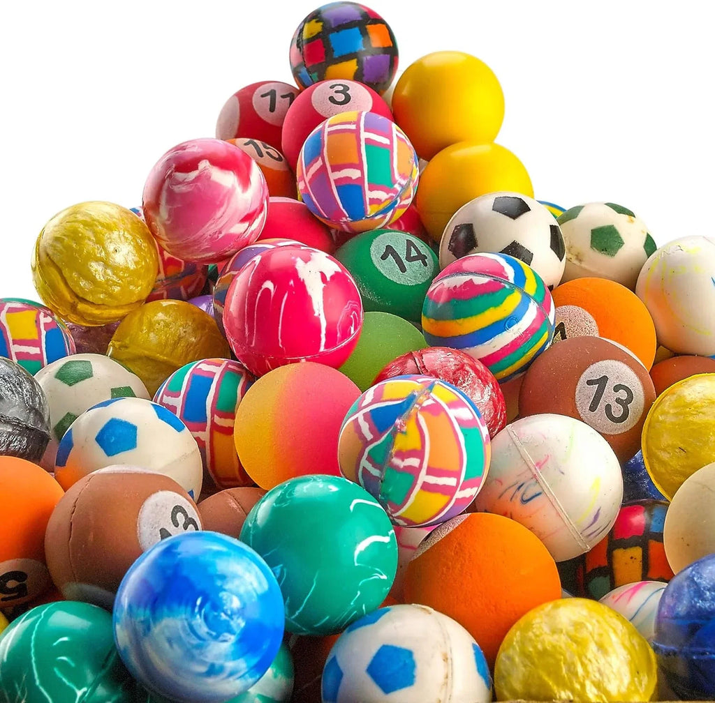 Bedwina 1” Bouncy Balls for Kids Colorful Small Balls Bulk Pack for Parties; 250-Pack