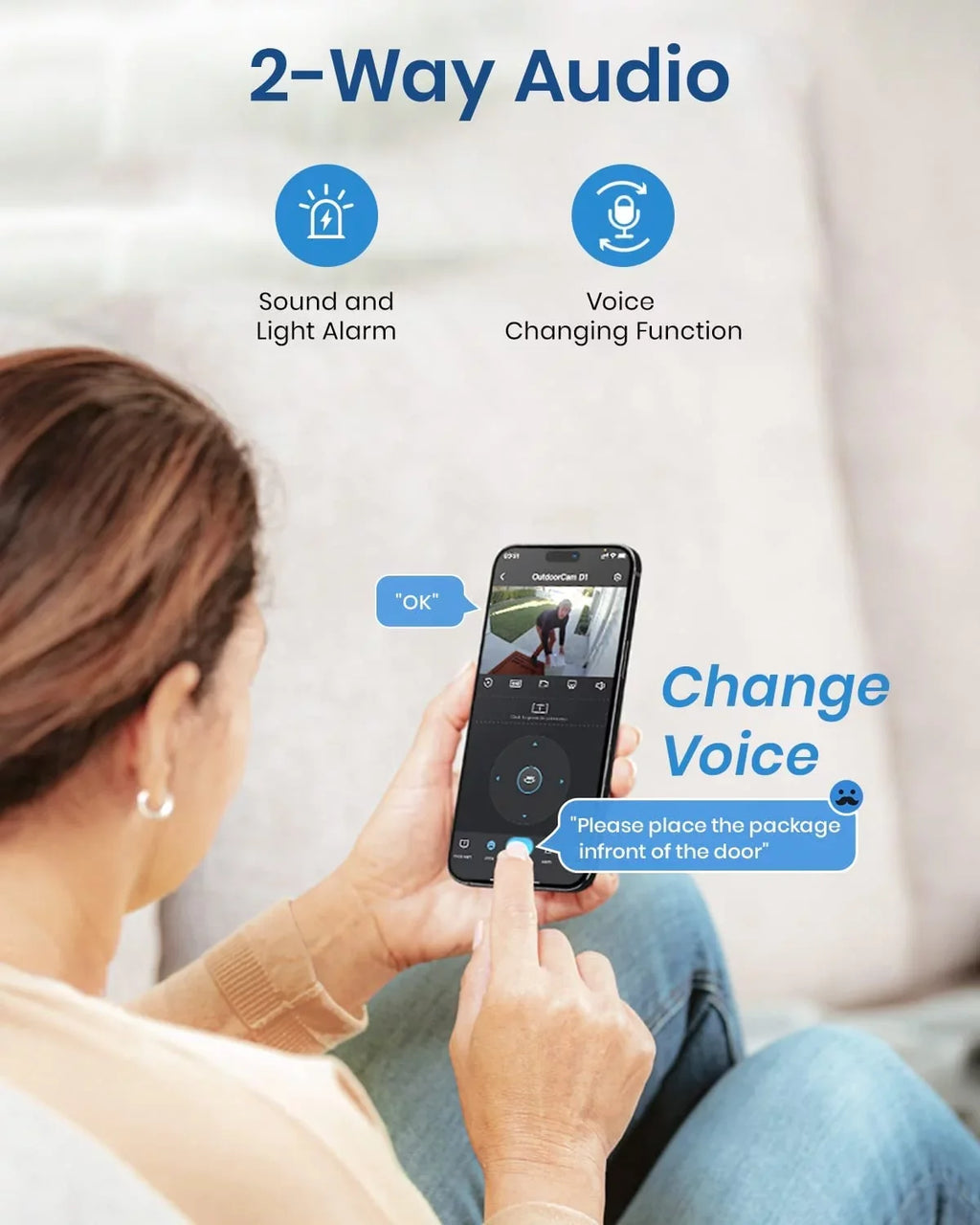AOSU Security Camera; 2K Outdoor Camera Color Night Vision ; IP66 Liquidproof WiFi Camera for Home Security ; 360° View Surveillance Camera with PIR Motion Sensor; 2 Way Audio