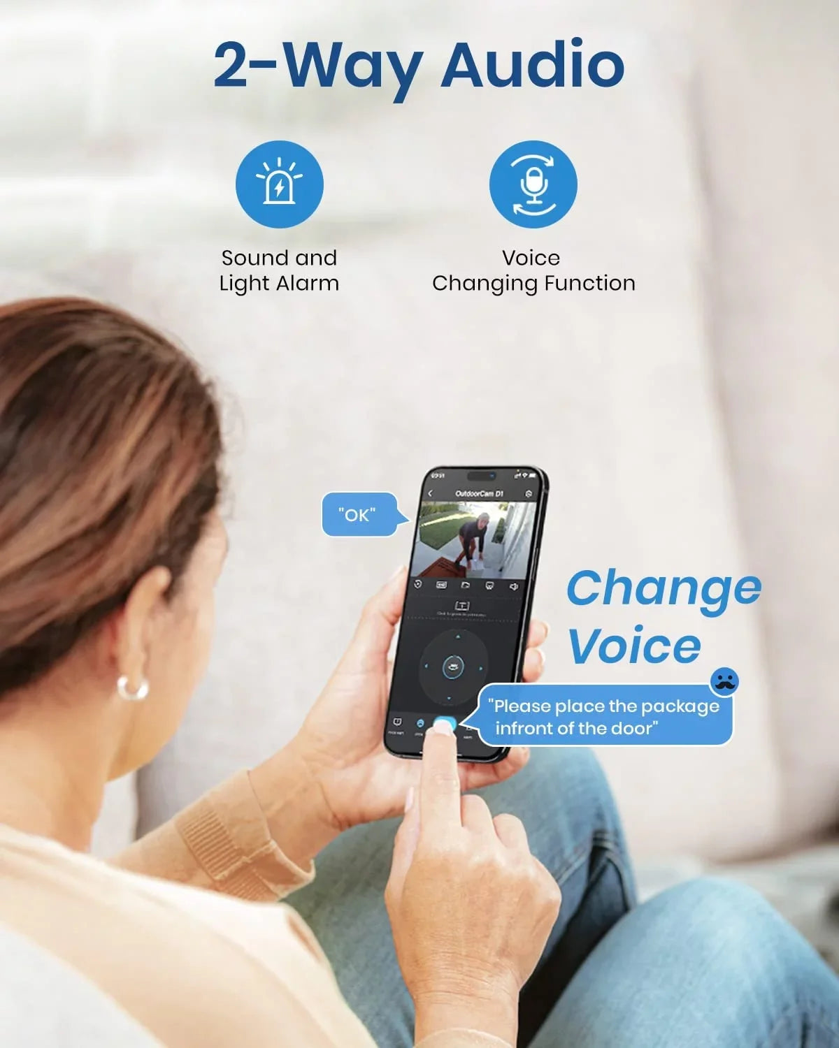 AOSU Security Camera; 2K Outdoor Camera Color Night Vision ; IP66 Liquidproof WiFi Camera for Home Security ; 360° View Surveillance Camera with PIR Motion Sensor; 2 Way Audio
