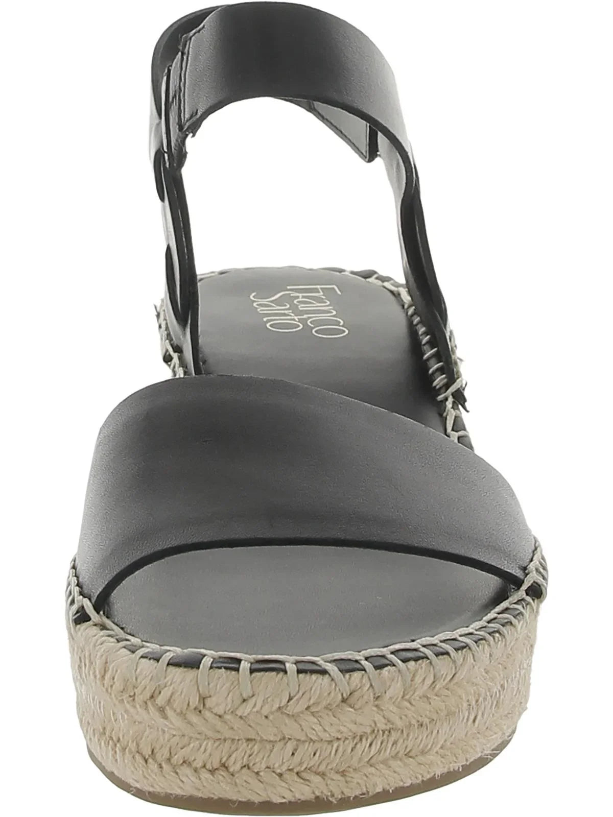 Franco Sarto Womens Patra Leather Woven Espadrilles